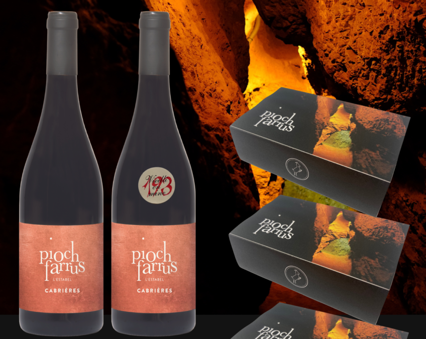 Lot de 3 coffrets PIOCH FARRUS ROUGE, AOP LANGUEDOC CABRIERES (3e coffret offert)