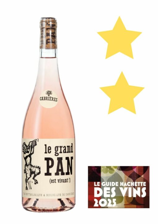Le grand Pan rosé (Vin bio) 2023 AOP Languedoc Cabrières, 2 étoiles dans le Guide Hachette 2025