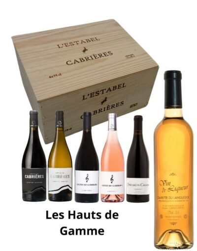Coffret Bois 6 bouteilles "Les Hauts de Gamme"